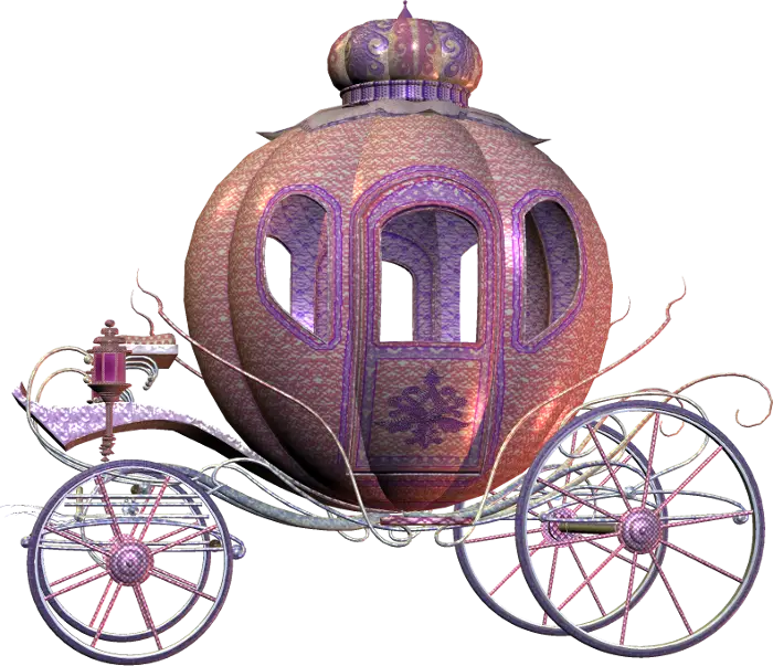 Pink Pumpkin-Shaped Carriage for Fairy Tales