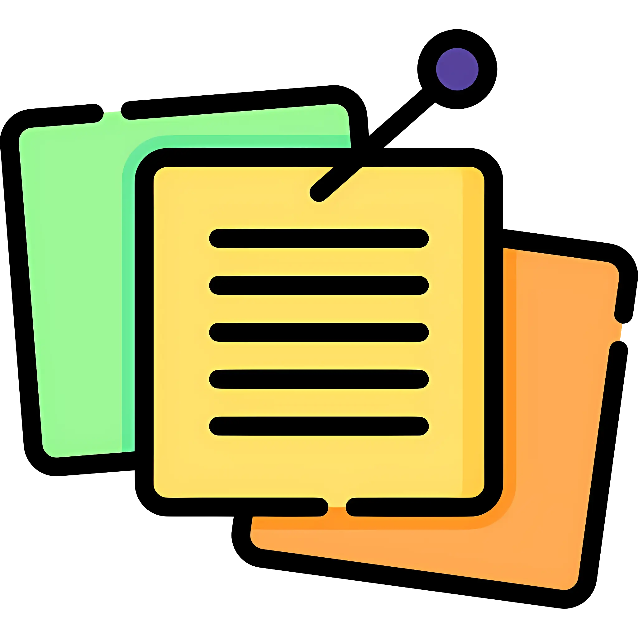 Colorful Sticky Notes with Pin