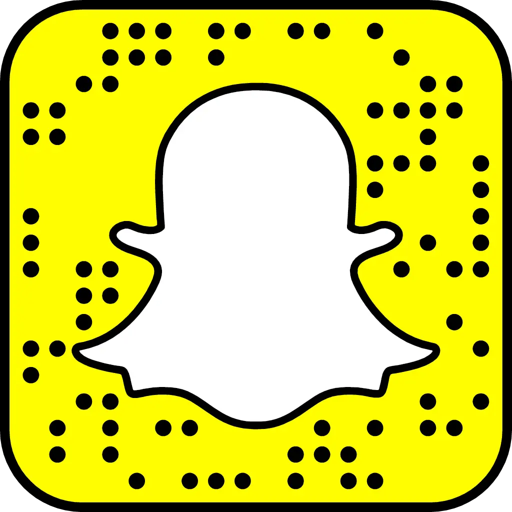Snapchat Ghost Logo on Yellow Background