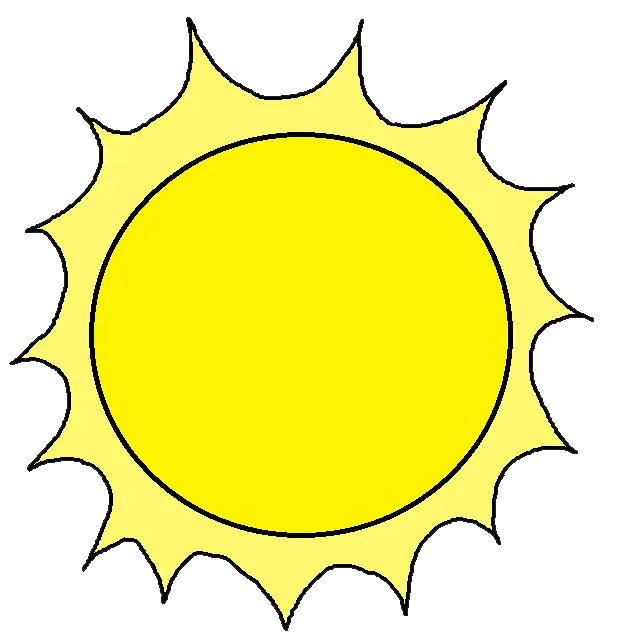 Yellow Sun Illustration