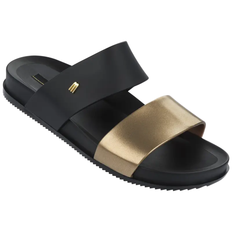Black and Gold Sandal for Casual Wear