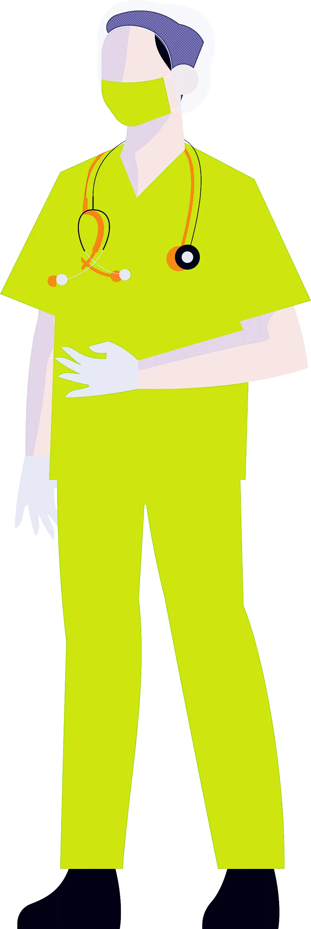 Illustration of a Doctor in a Medical Uniform