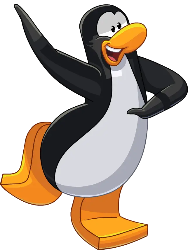 Cheerful Penguin Cartoon Illustration