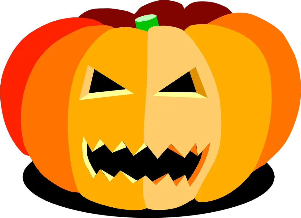 Carved Jack-o&#039;-lantern Pumpkin Illustration