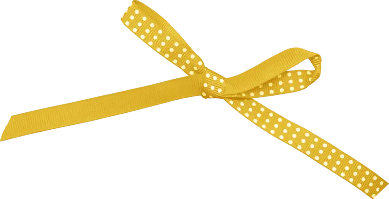 Yellow Polka-Dot Stylish Ribbon