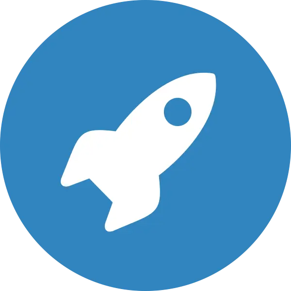 Rocket Icon for Startup and Launch Concept