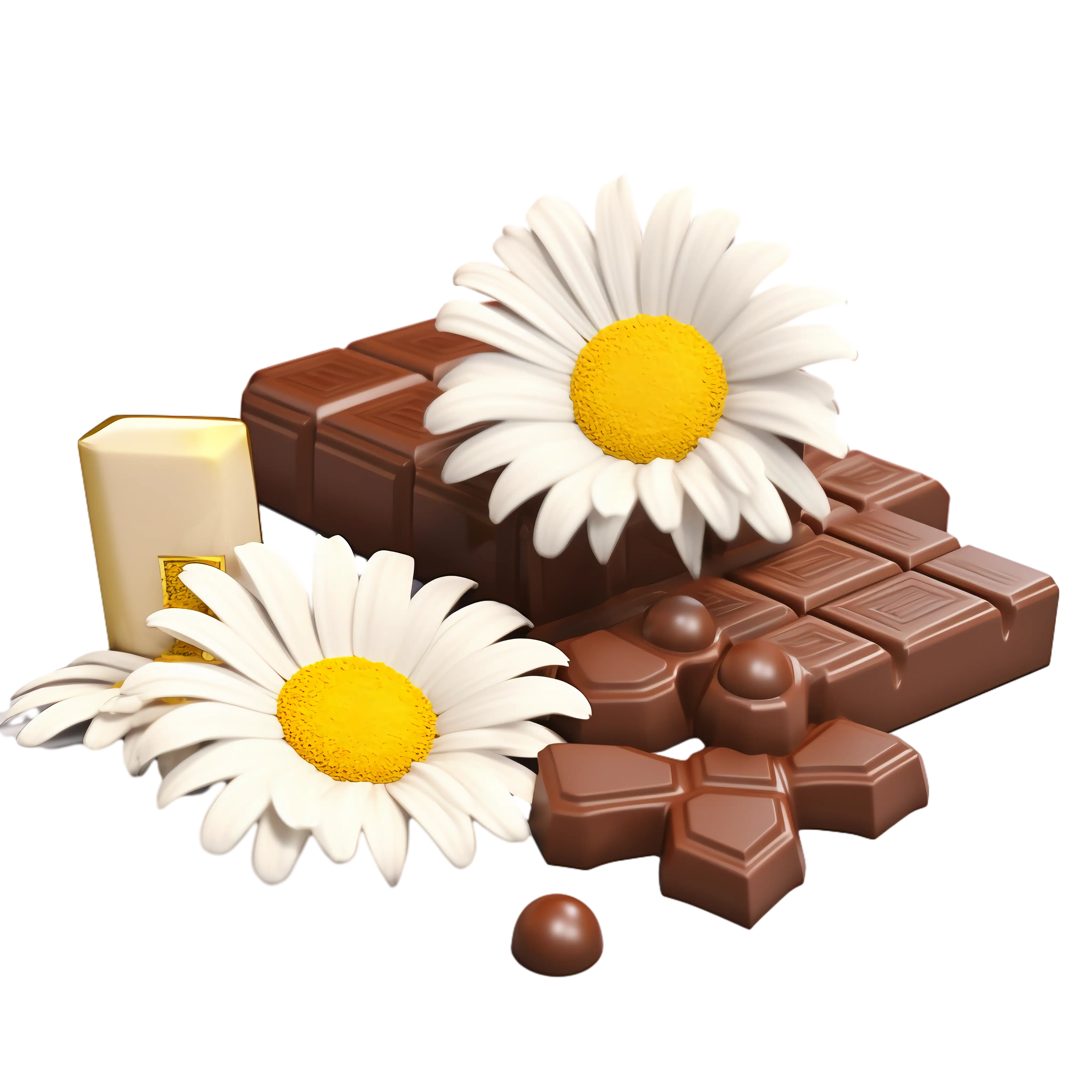 Delicious Chocolate with Daisies