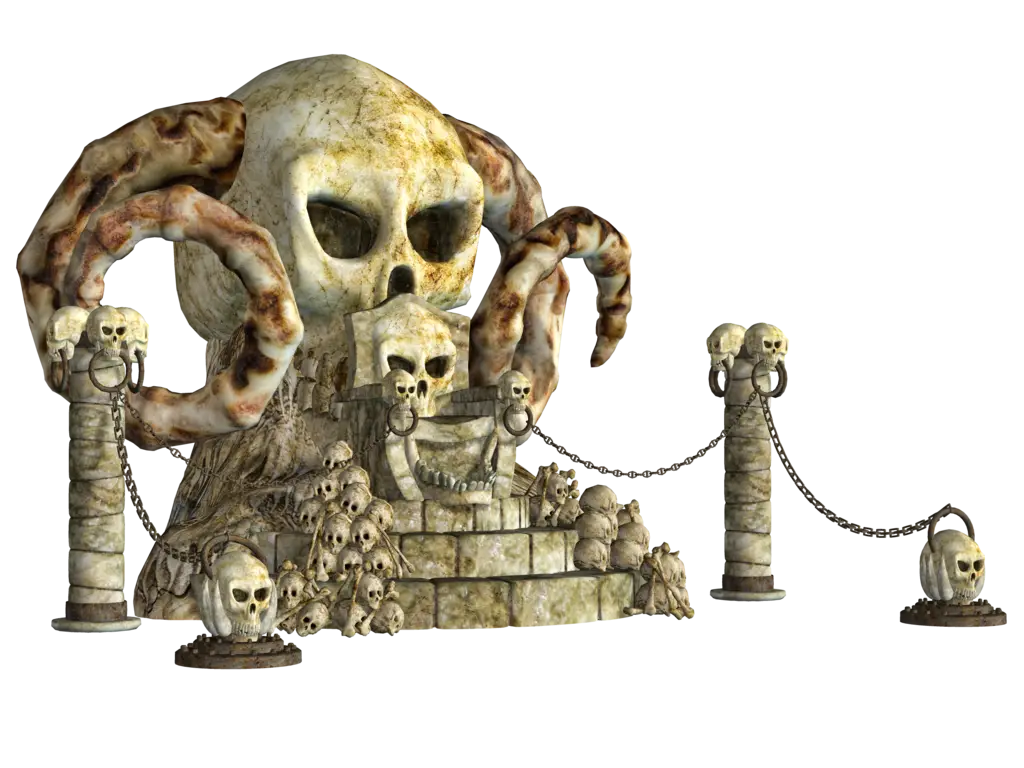 Spooky Skull Altar for Halloween