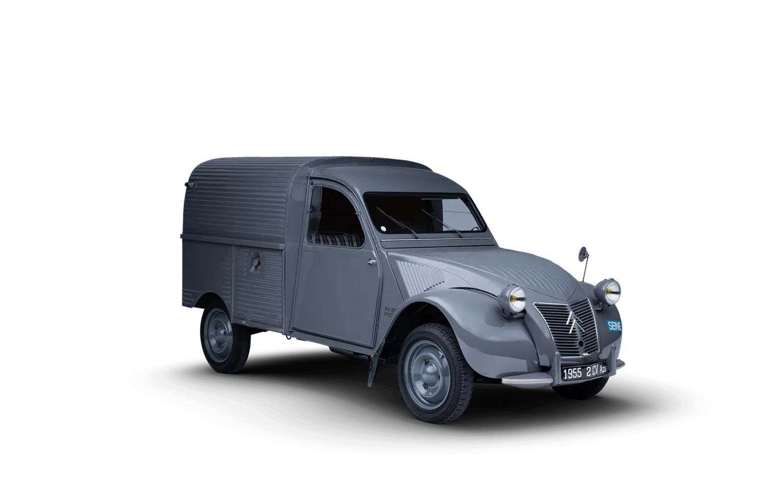 Gray Vintage Delivery Van