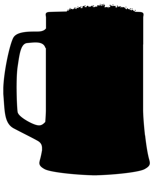 Silhouette of a Black Beer Mug