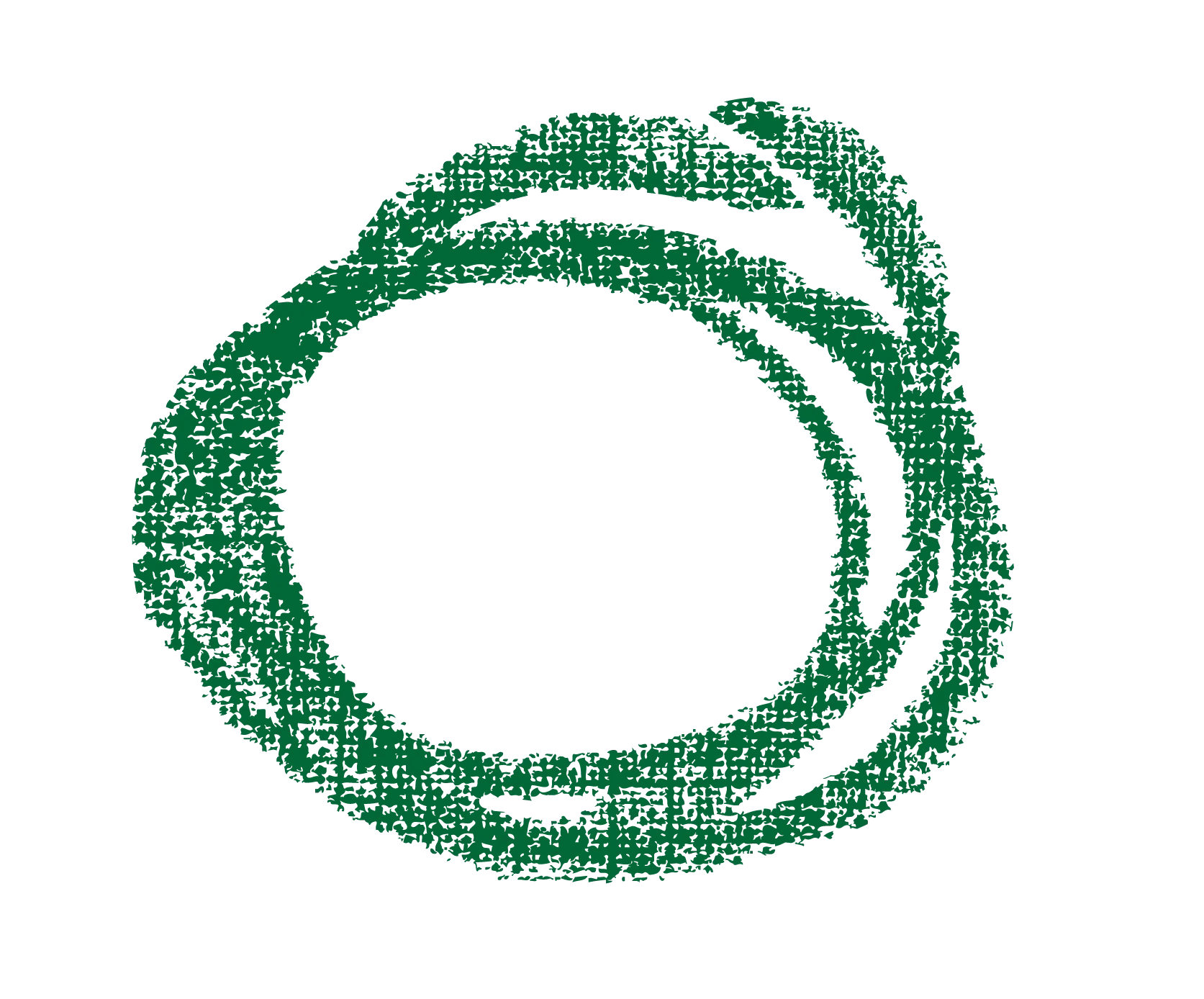 Green Brush Circle Design