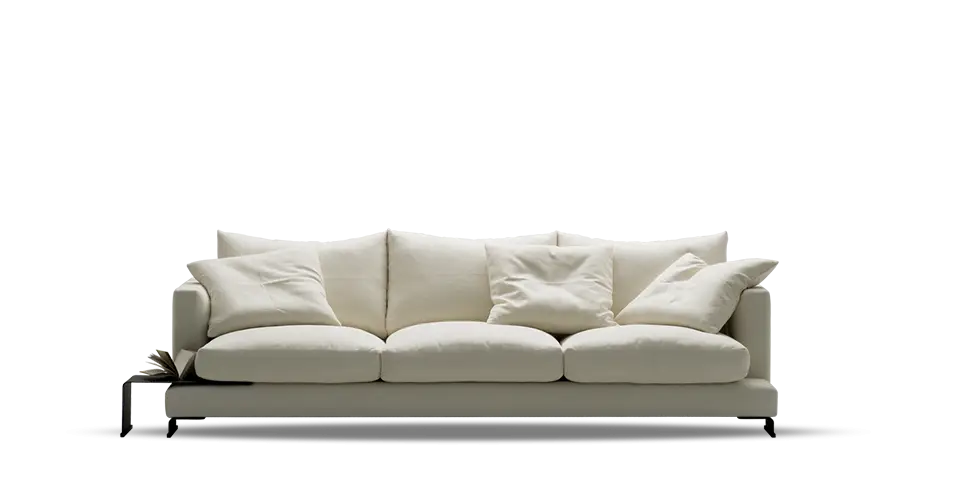 White Sofa with Cushions