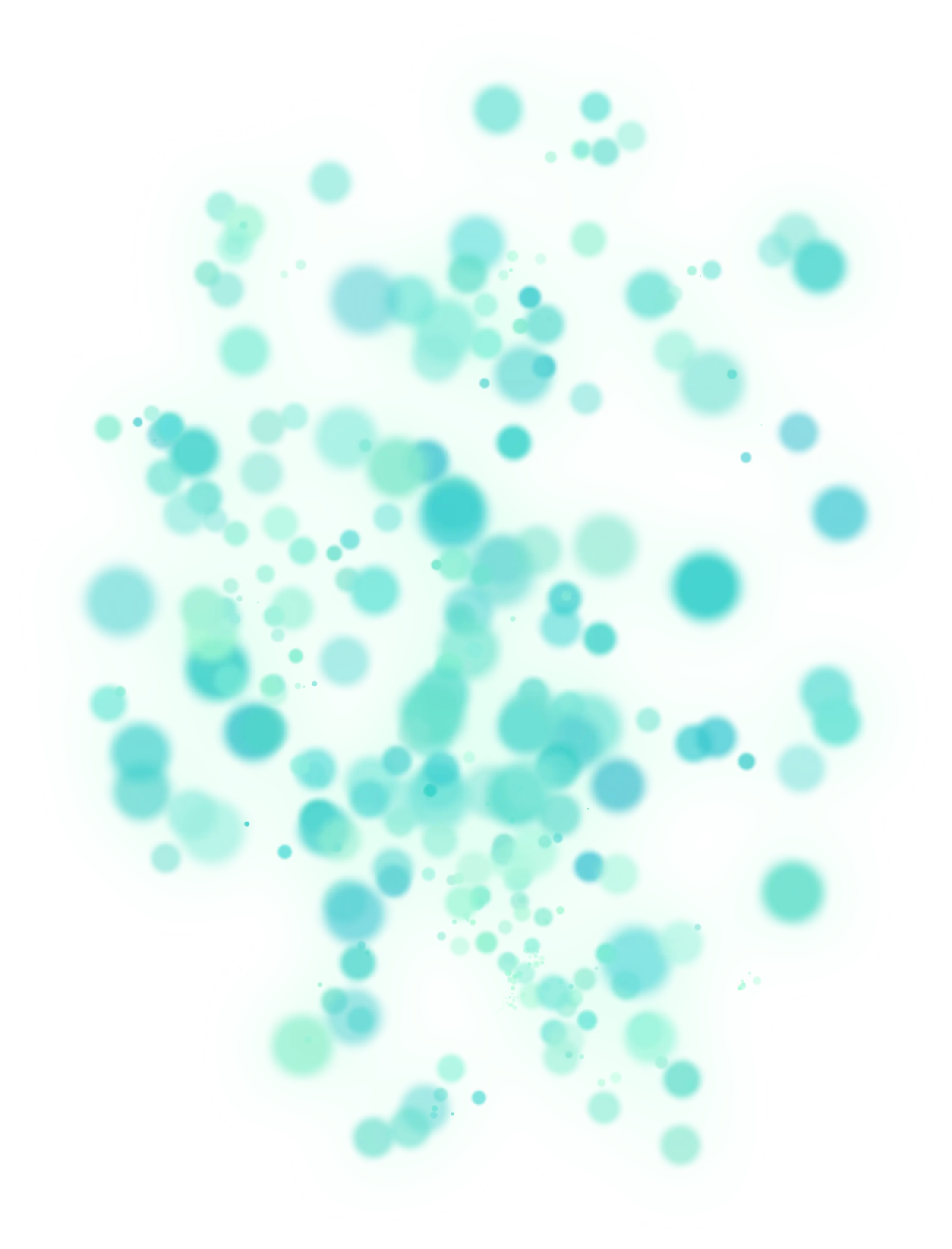 Blue Watercolor Splashes Illustration