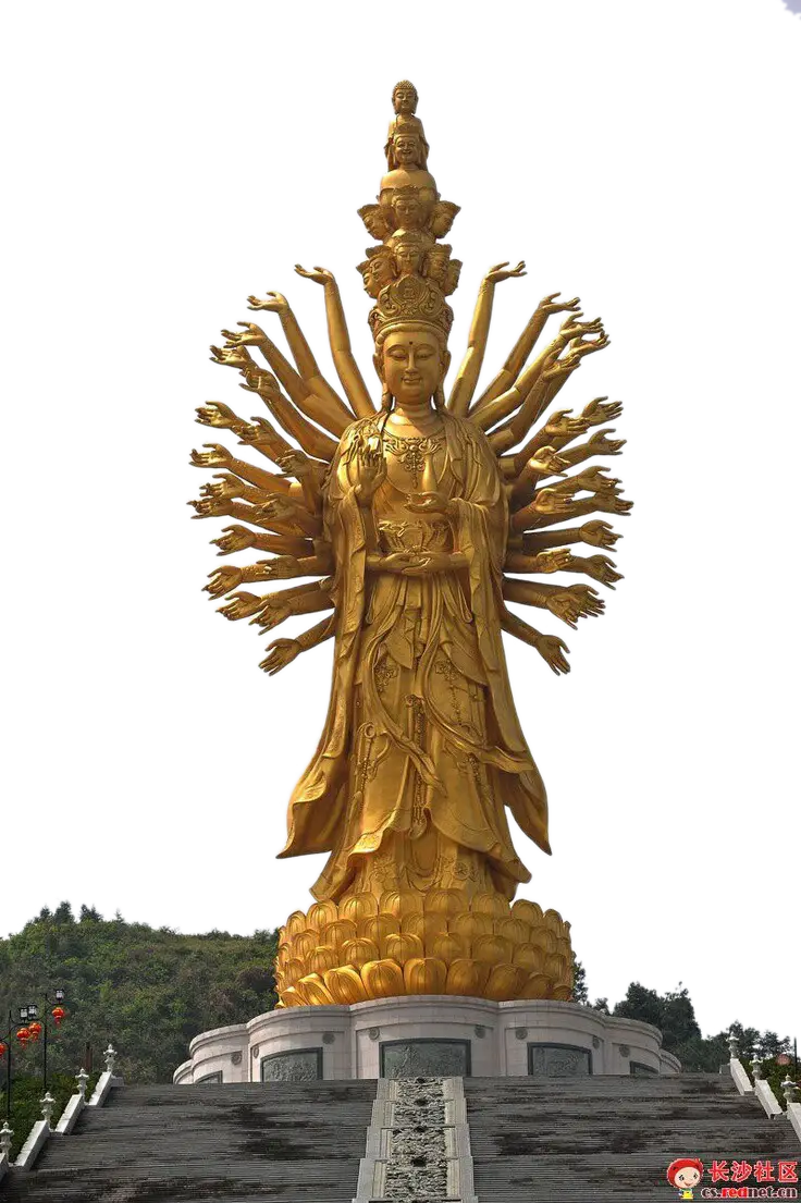 Golden Multi-Armed Statue