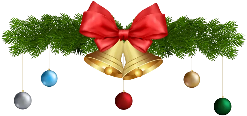 Christmas Garland with Bells and Ornaments