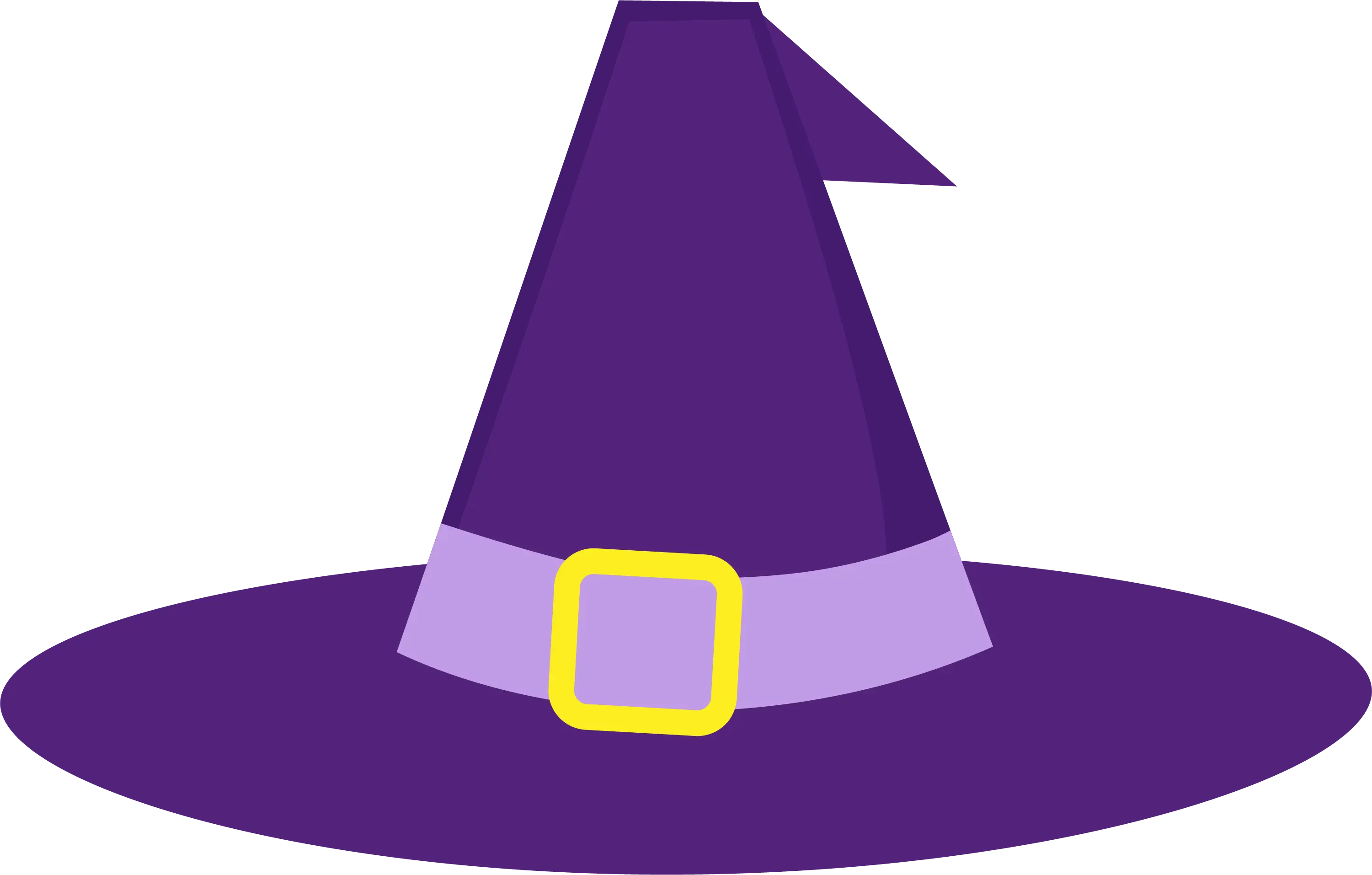 Purple Witch Hat with Buckle