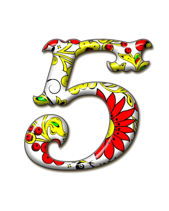 Decorative Number 5