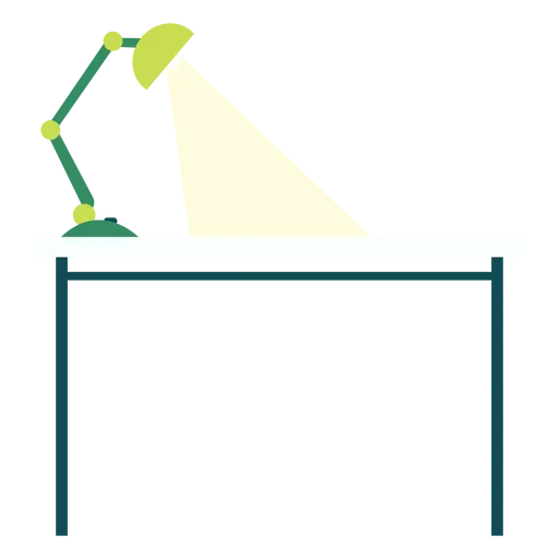 Desk with Lamp for Workspace