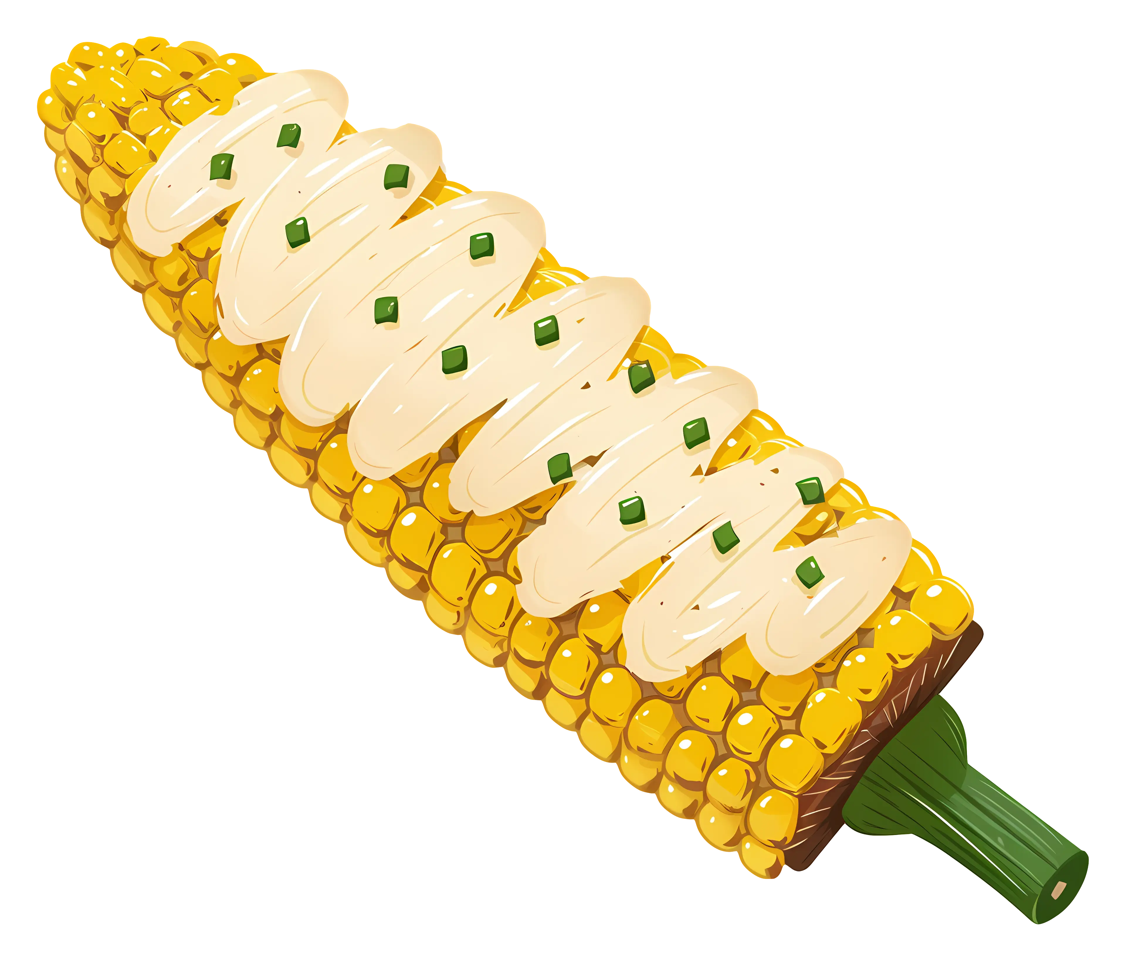 Corn on the Cob with Creamy Toppings