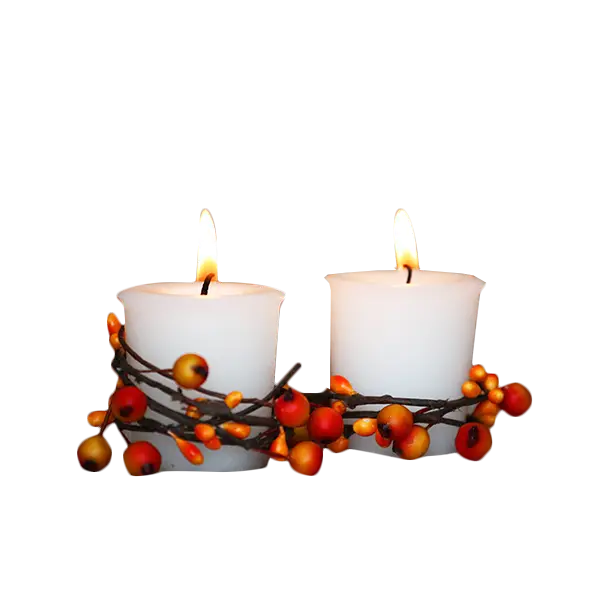 Decorative Candles with Berries