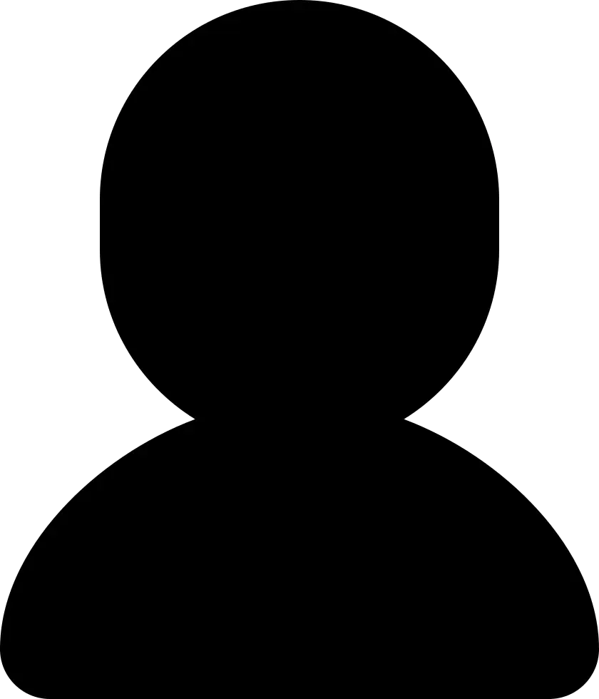 Minimalist Black Silhouette Avatar Icon