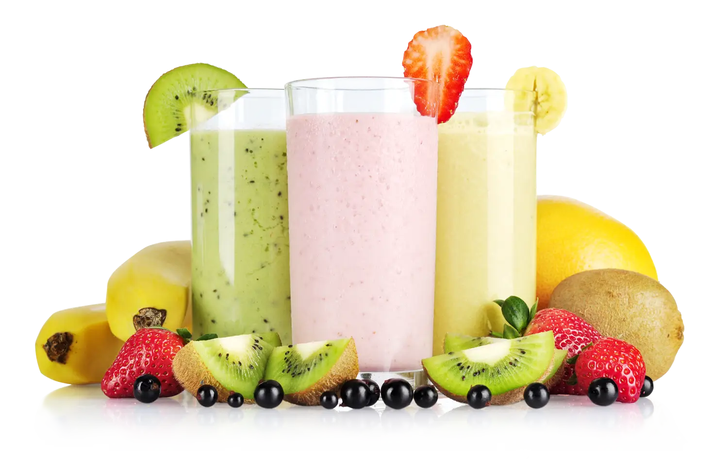 Delicious Fruit Smoothies with Tropical Fruits