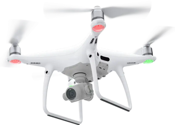 White Drone with Camera for Aerial Photography