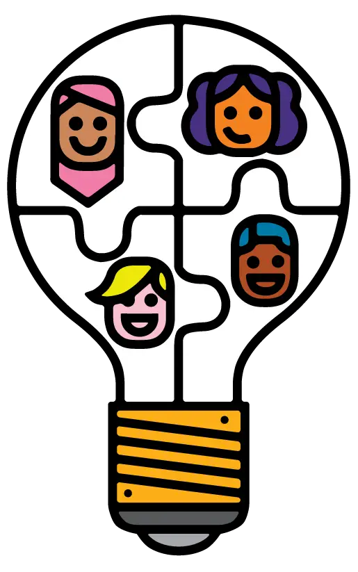 Light Bulb with Team Faces