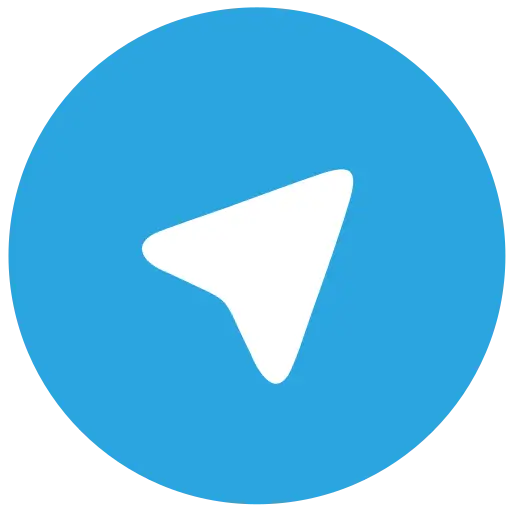 Telegram Logo within Blue Circle