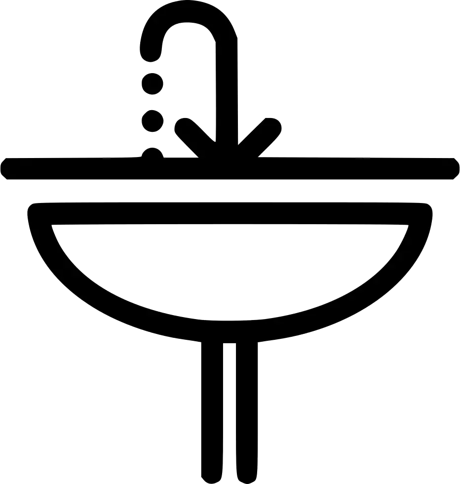 Black Outline Sink Icon