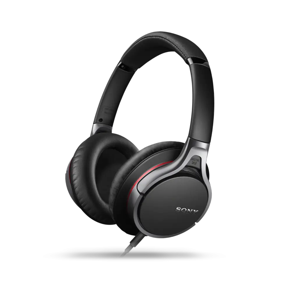 Modern Black Wired Headphones
