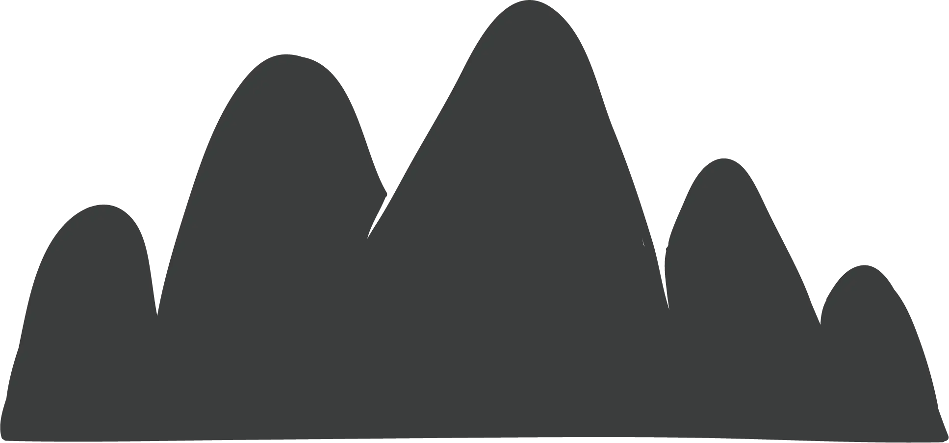 Mountain Silhouette in Minimalist Black Design