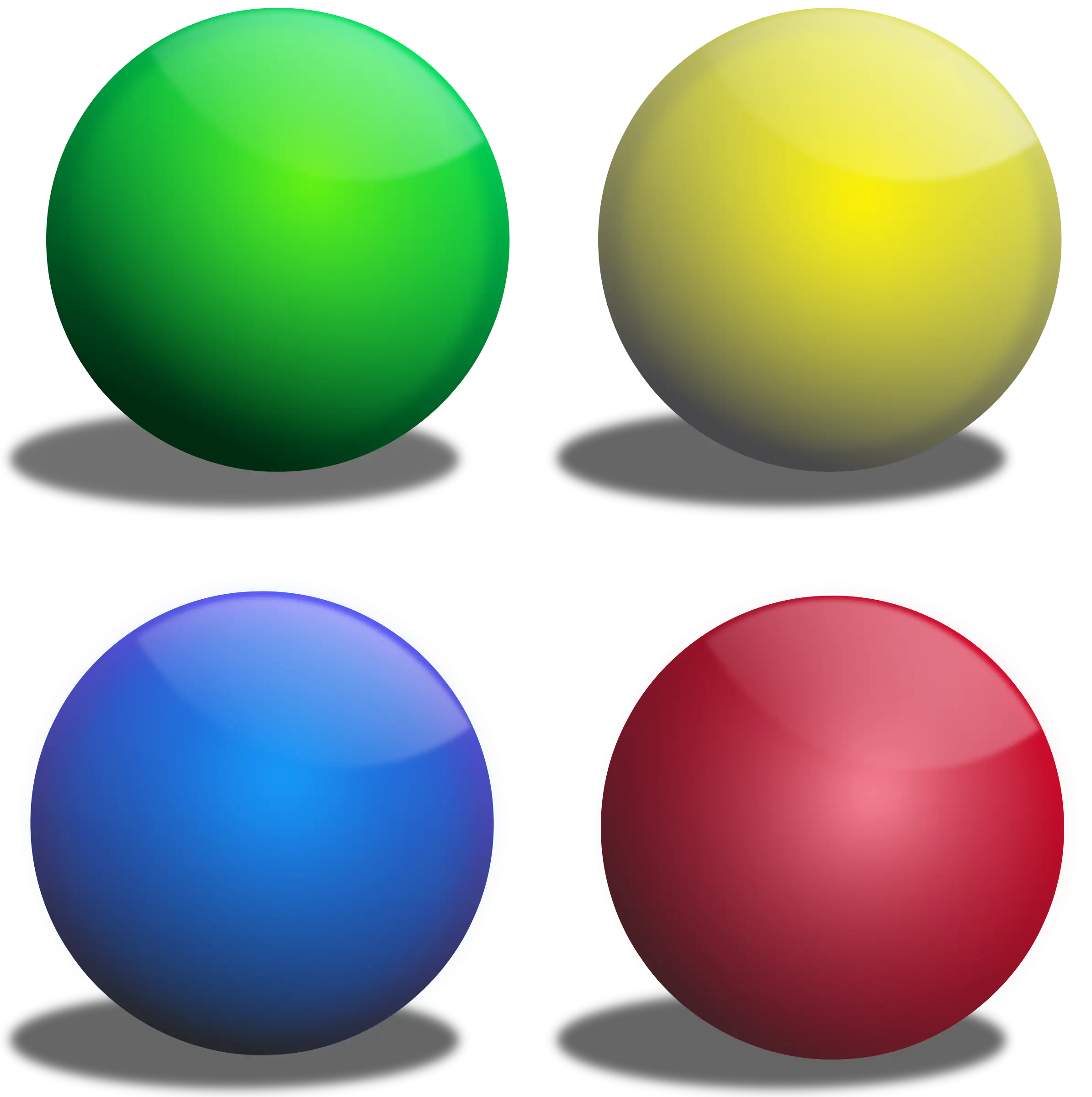 Set of Colorful Spheres