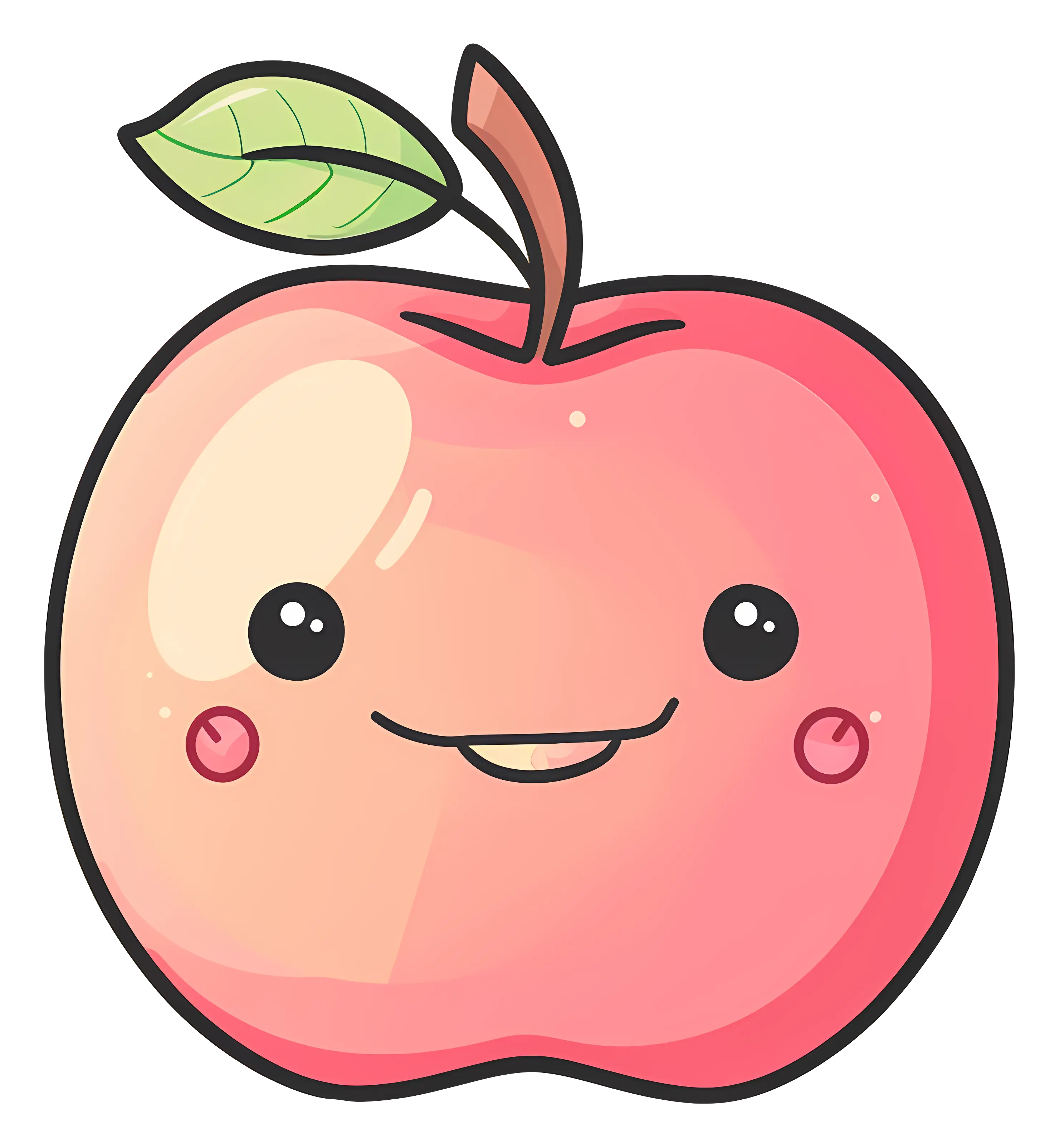 Smiling Cartoon Apple Illustration