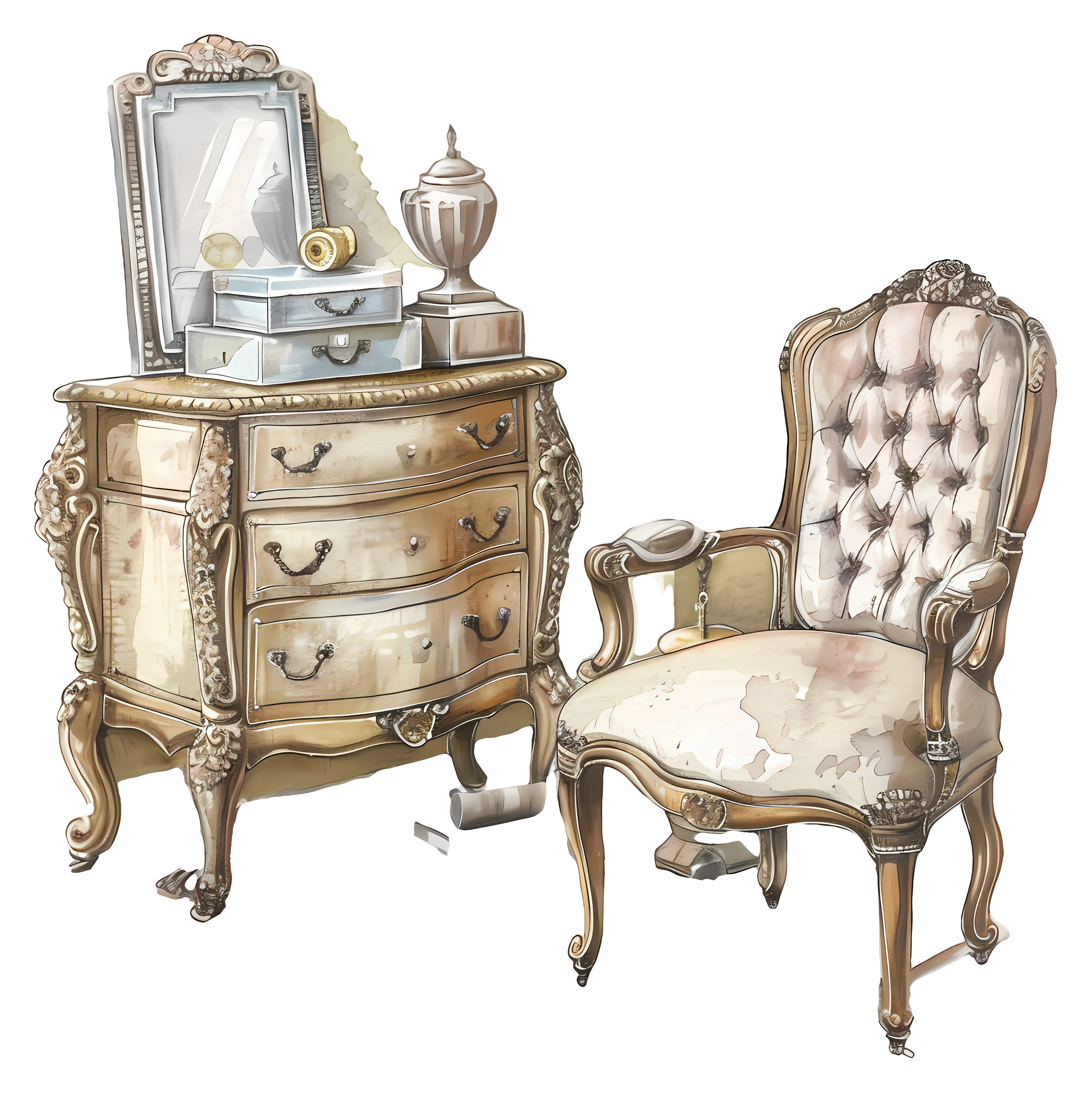 Elegant Vintage Furniture Set