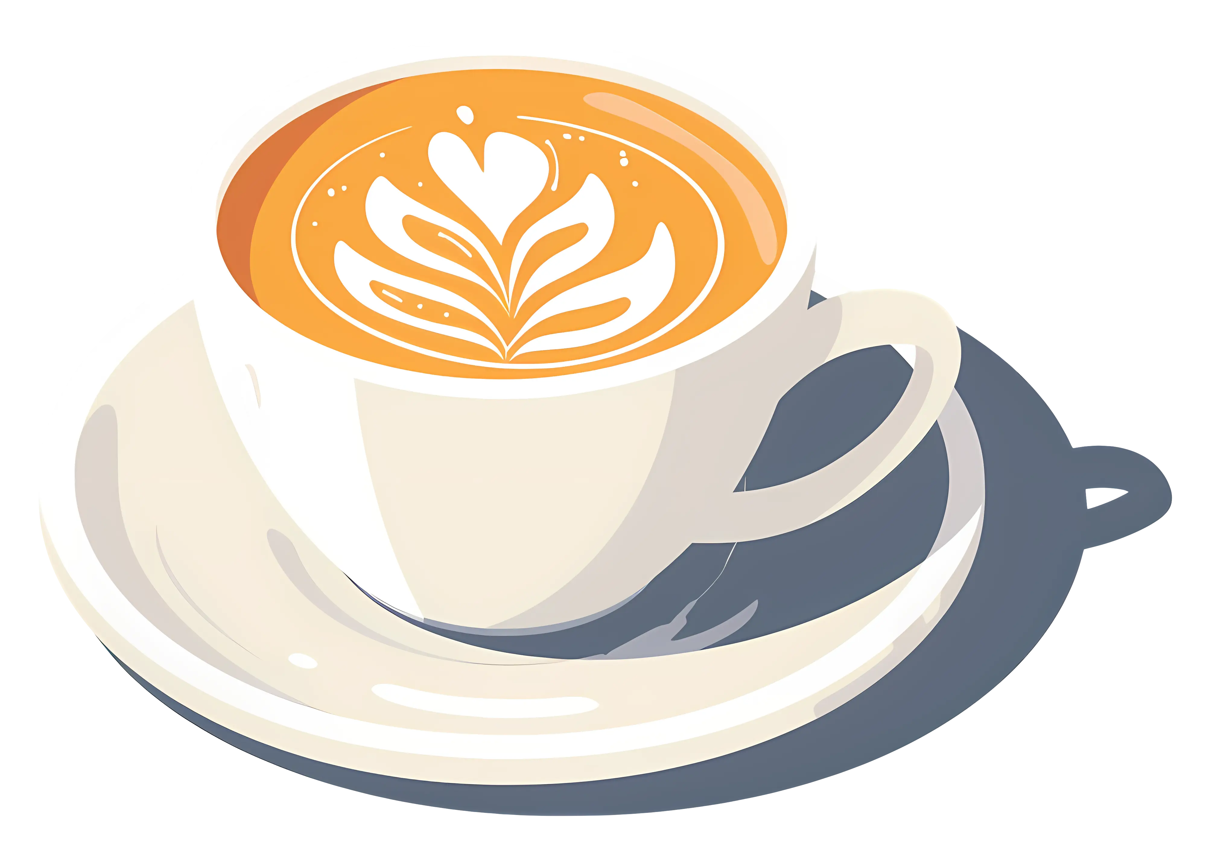 Beautiful Latte Art in a Cup