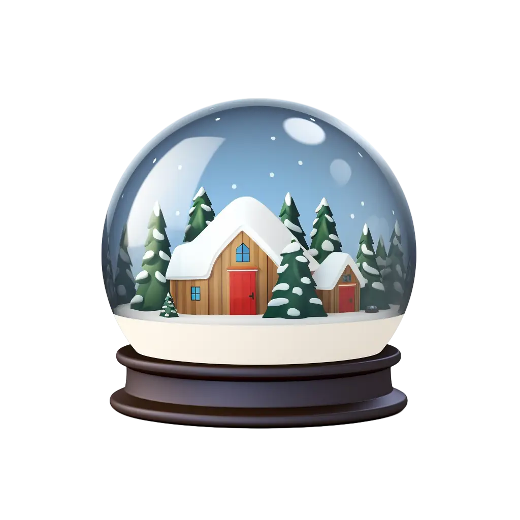 Snow Globe with Cozy Winter Cabin