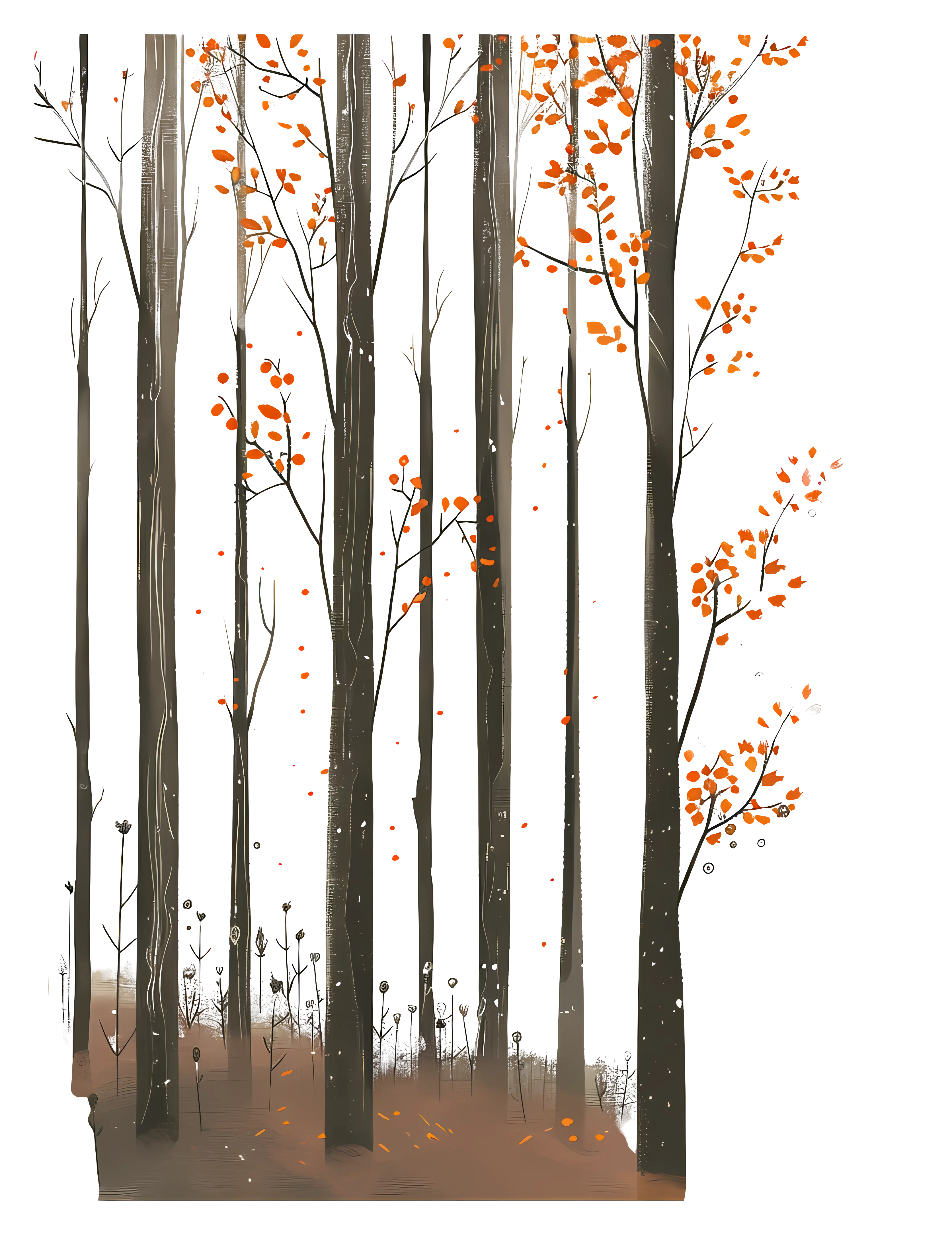 Tall Trees in Autumn