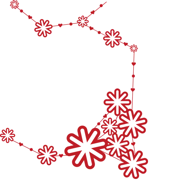 Red Floral Pattern Decoration