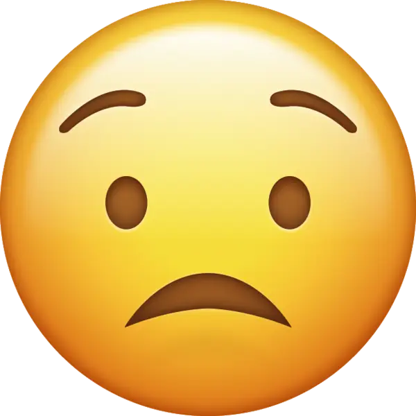 Worried Face Emoji with Uneasy Look