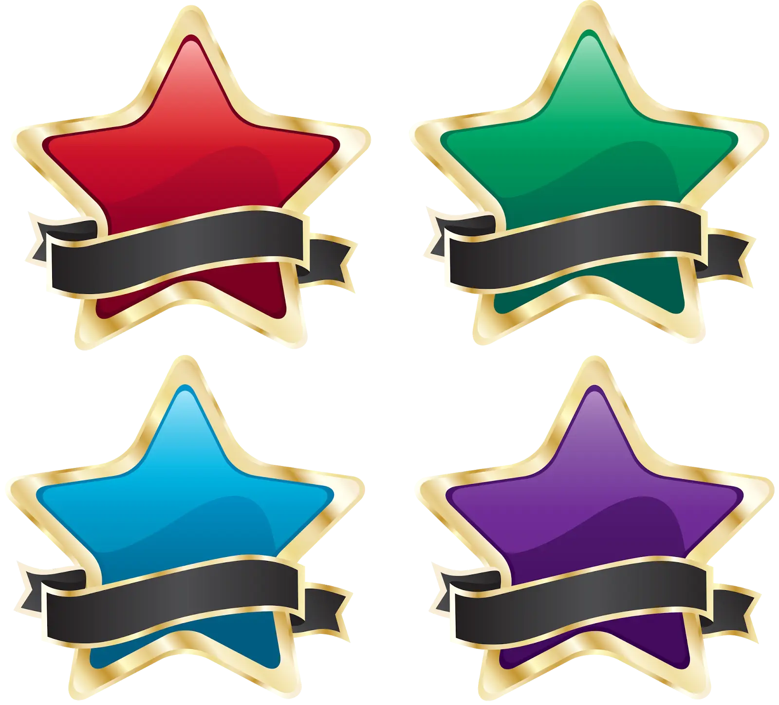 Colorful Star Decorations with Ribbons