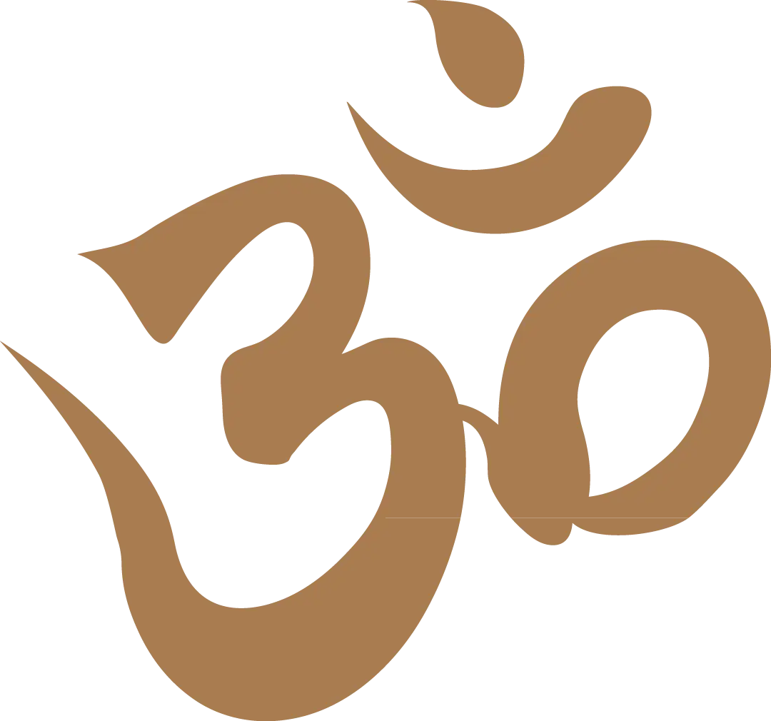 Om Symbol in Brown