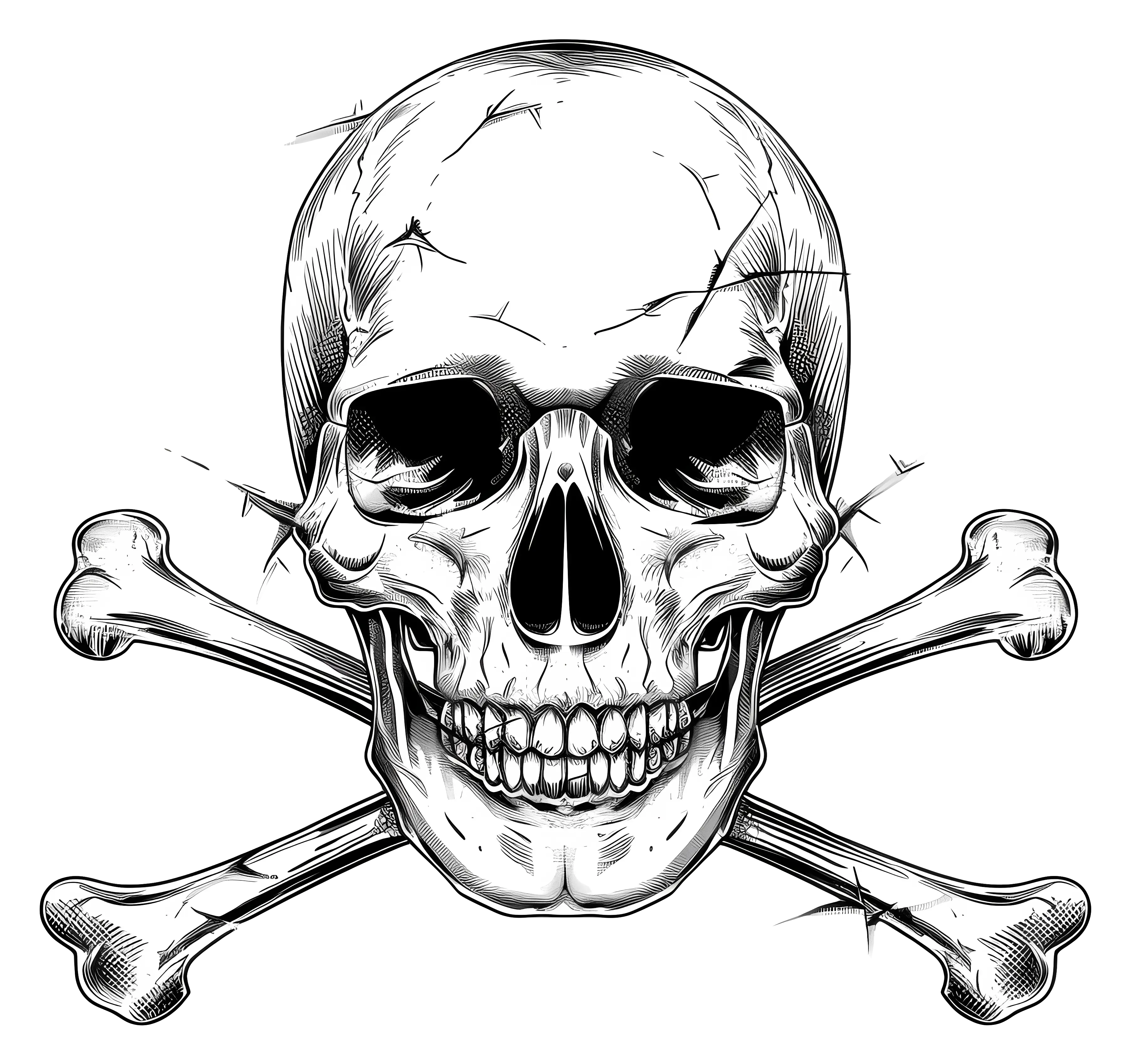 Skull And Crossbones Illustration