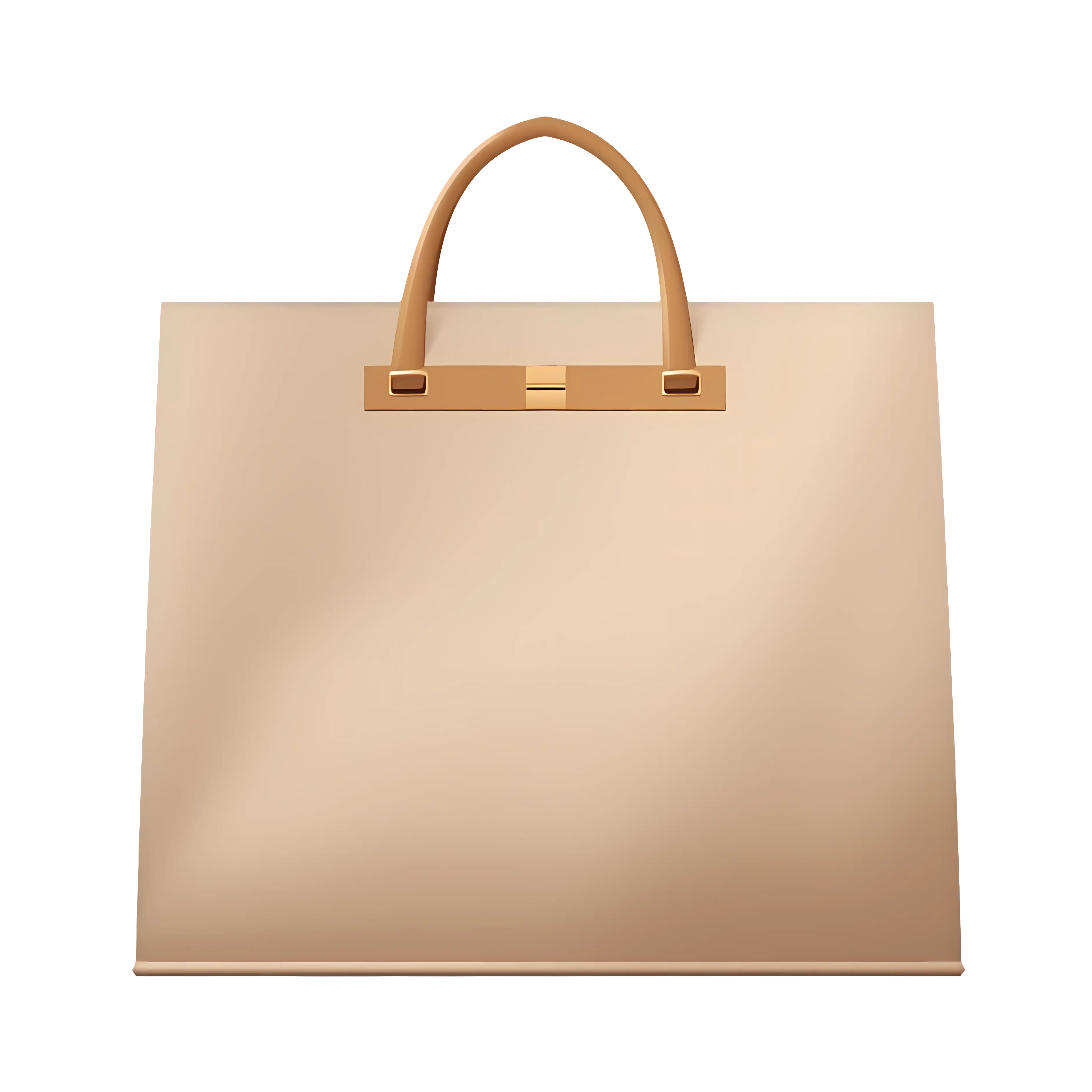 Beige Handbag with Minimal Design