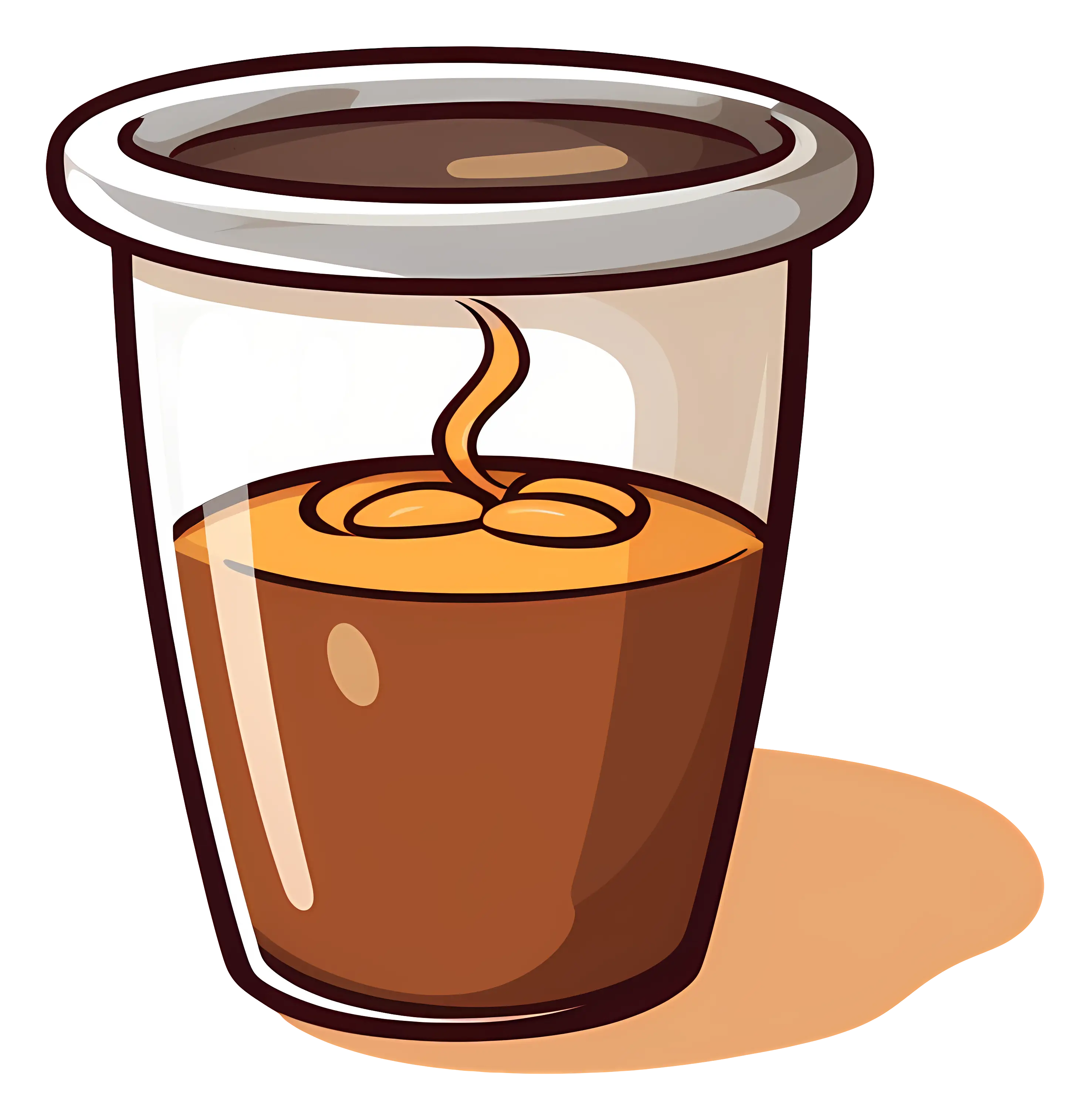 Illustration of Coffee in a Cup
