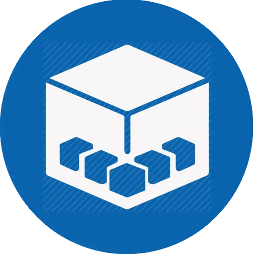 Blue Logistics or Packaging Box Icon