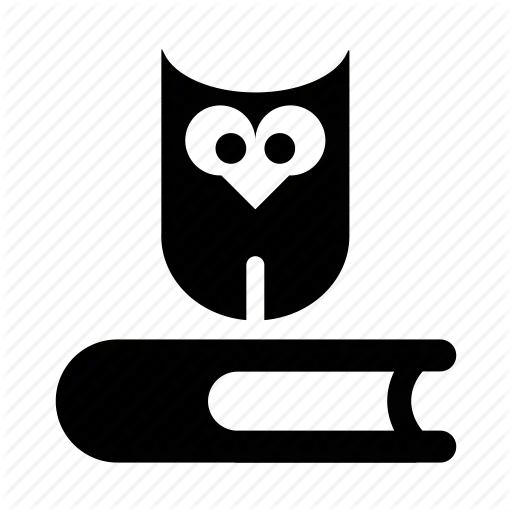 Black Owl on Book Icon