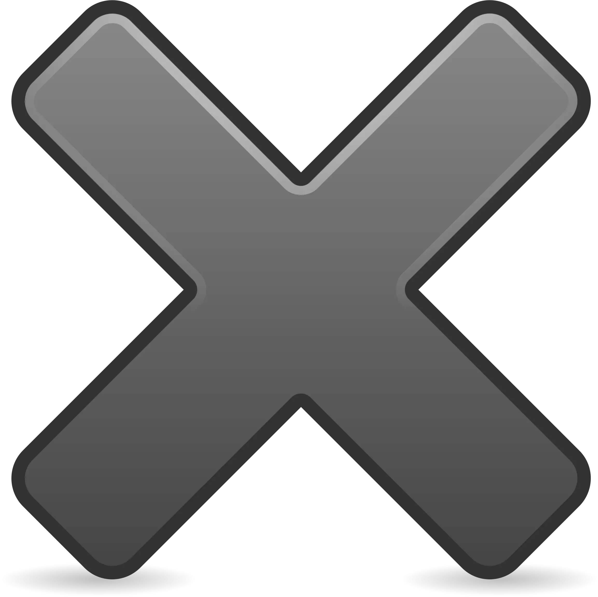 Black X Icon for Close or Cancel Symbols