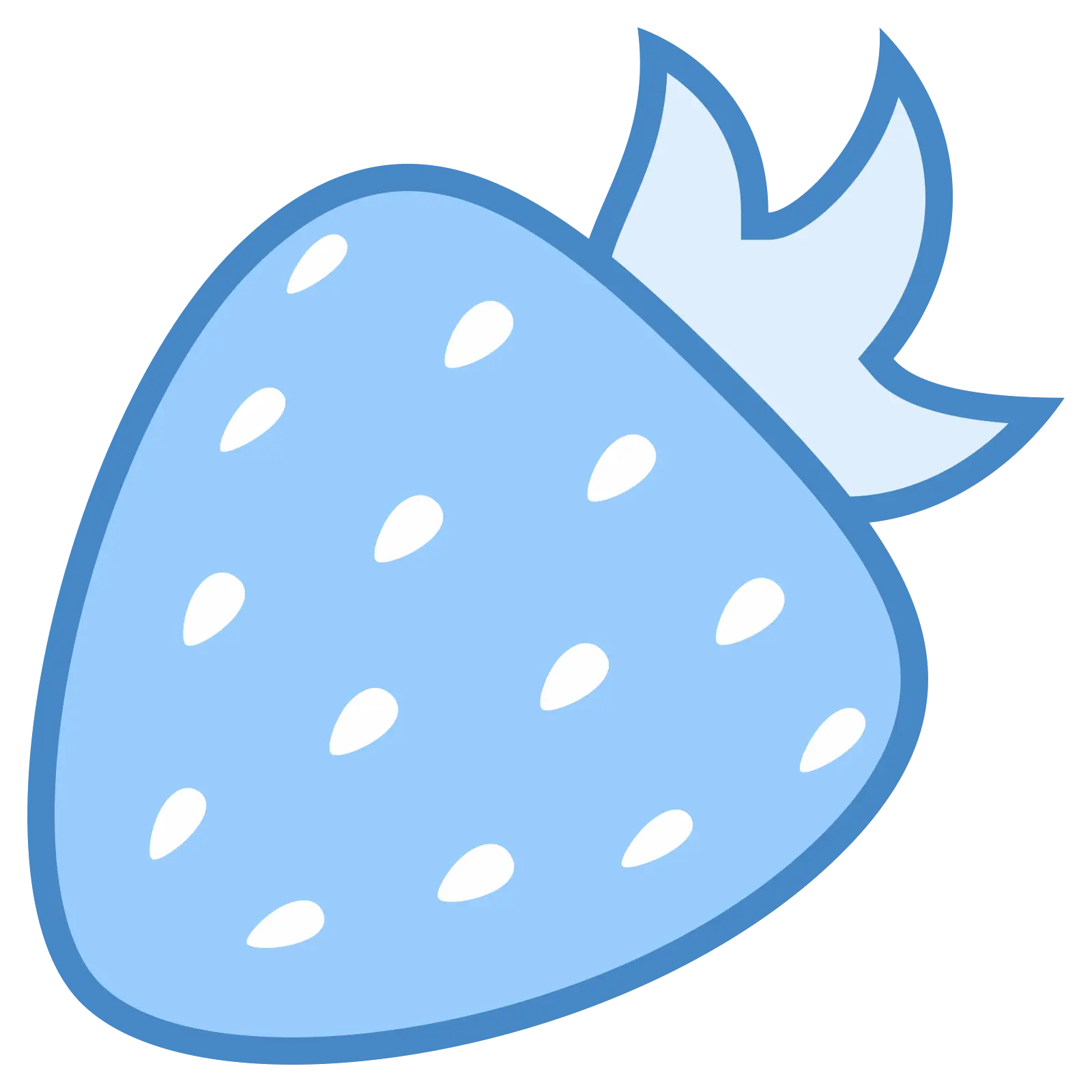 Blue Strawberry Cartoon Illustration