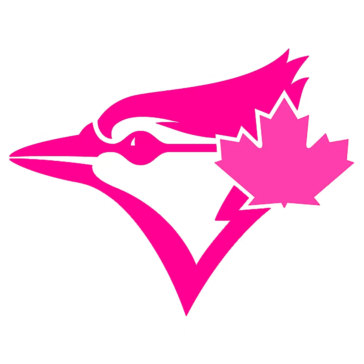 Pink Bird Logo with Maple Leaf